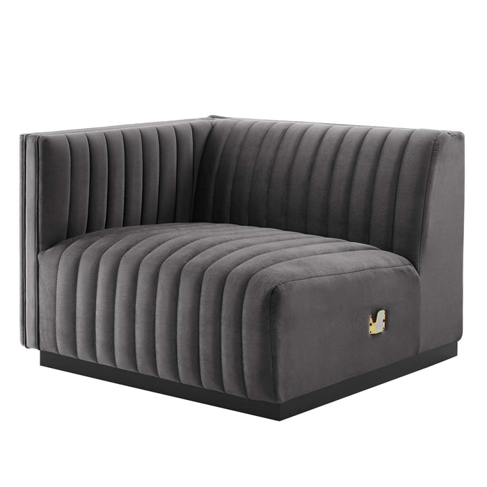 Conjure Channel Tufted Performance Velvet Sectional Sofa - Elegant Design for Modern Living Spaces