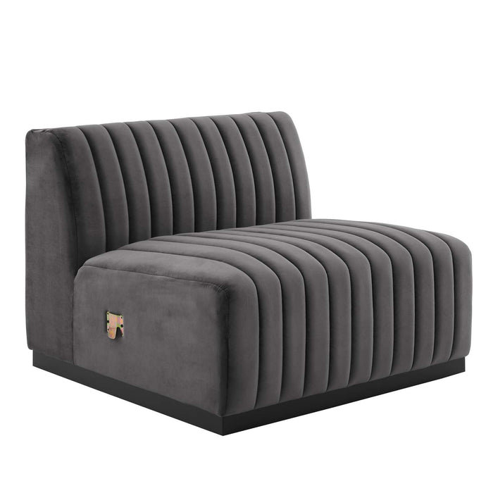 Conjure Channel Tufted Performance Velvet Sectional Sofa - Elegant Design for Modern Living Spaces