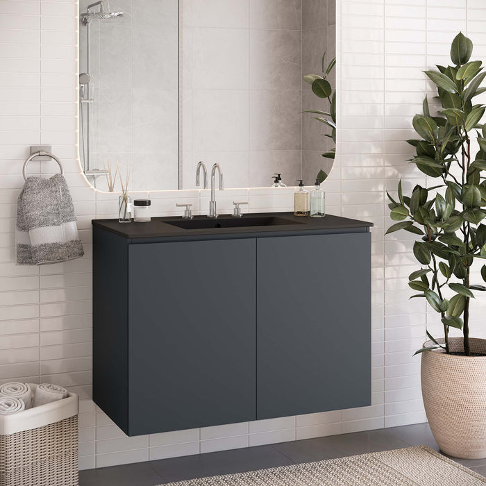 Bryn Wall-Mount Bathroom Vanity Basin Included