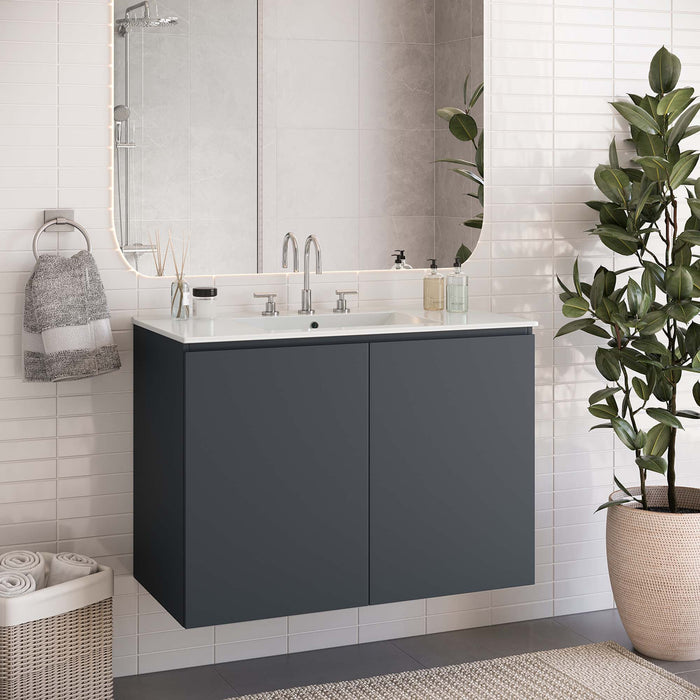 Bryn Wall-Mount Bathroom Vanity Basin Included