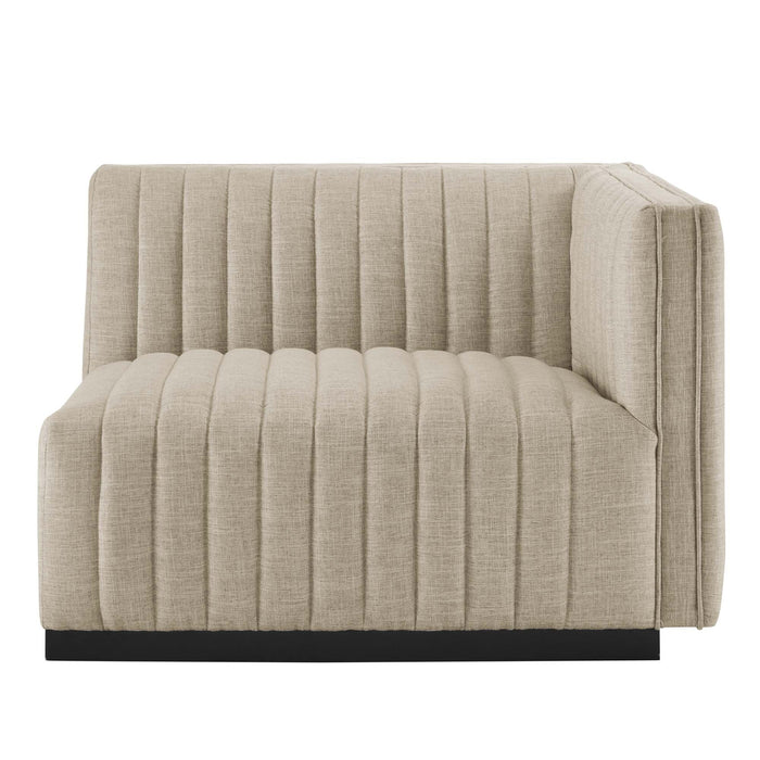 Conjure Channel Tufted Upholstered Fabric Loveseat - Modern Elegance for Your Living Room Oasis