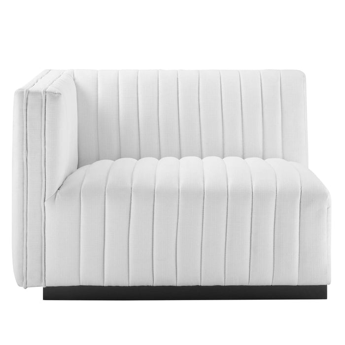 Conjure Channel Tufted Upholstered Fabric Loveseat - Modern Elegance for Your Living Room Oasis