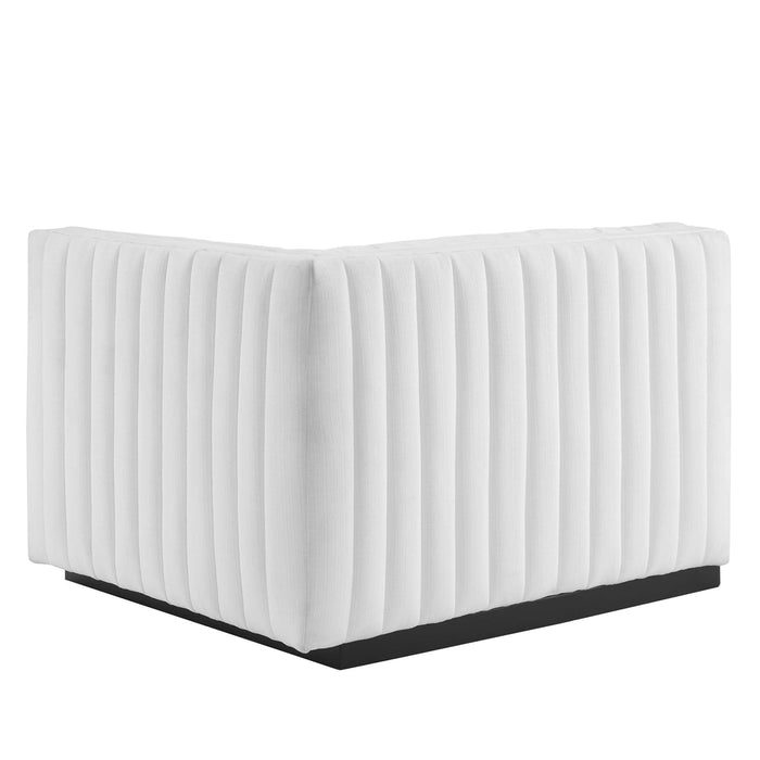 Conjure Channel Tufted Upholstered Fabric Loveseat - Modern Elegance for Your Living Room Oasis