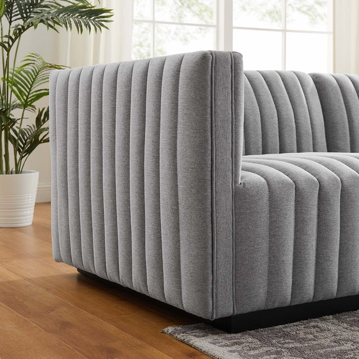 Conjure Channel Tufted Upholstered Fabric Sofa by Modway - detail close-up