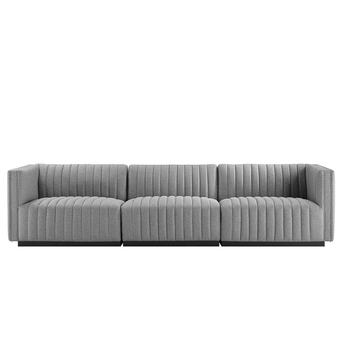 Conjure Channel Tufted Upholstered Fabric Sofa by Modway - interior view
