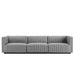 Conjure Channel Tufted Upholstered Fabric Sofa by Modway - interior view