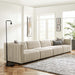 Conjure 4-Piece Channel Tufted Upholstered Fabric Sofa by Modway - product label