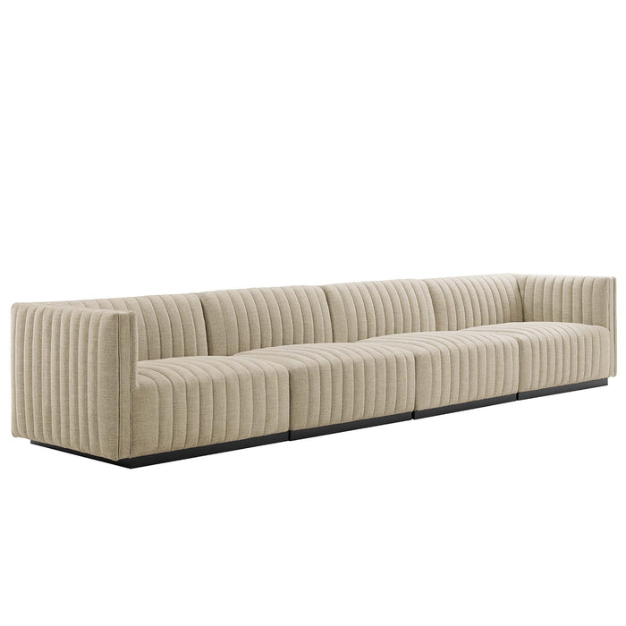 Conjure 4-Piece Channel Tufted Upholstered Fabric Sofa by Modway - view 16