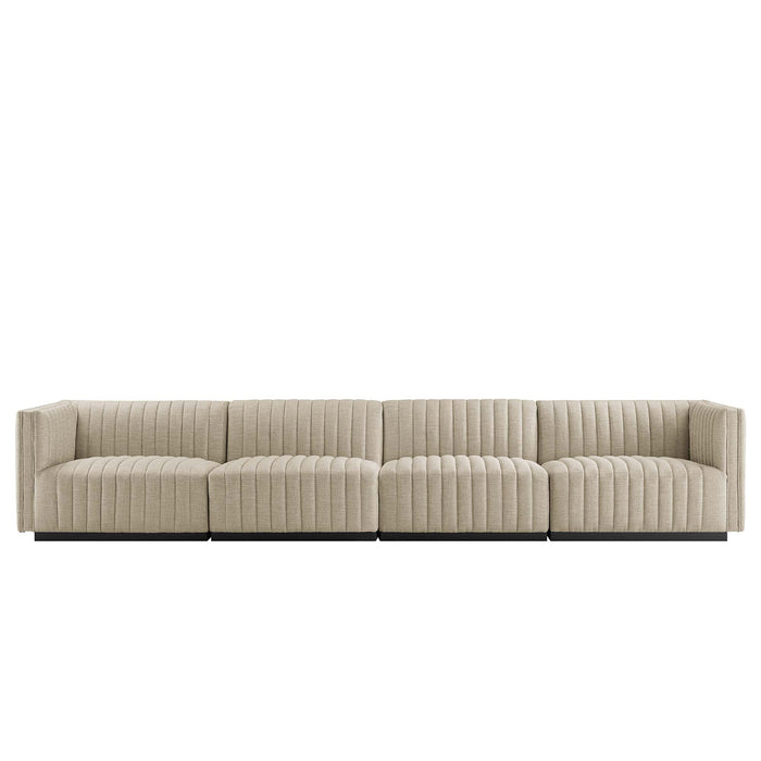 Conjure 4-Piece Channel Tufted Upholstered Fabric Sofa by Modway - view 26
