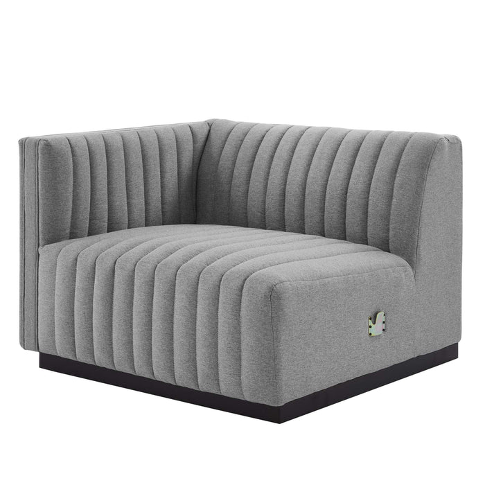 Conjure 4-Piece Channel Tufted Upholstered Fabric Sofa by Modway - back view