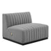 Conjure 4-Piece Channel Tufted Upholstered Fabric Sofa by Modway - specifications diagram