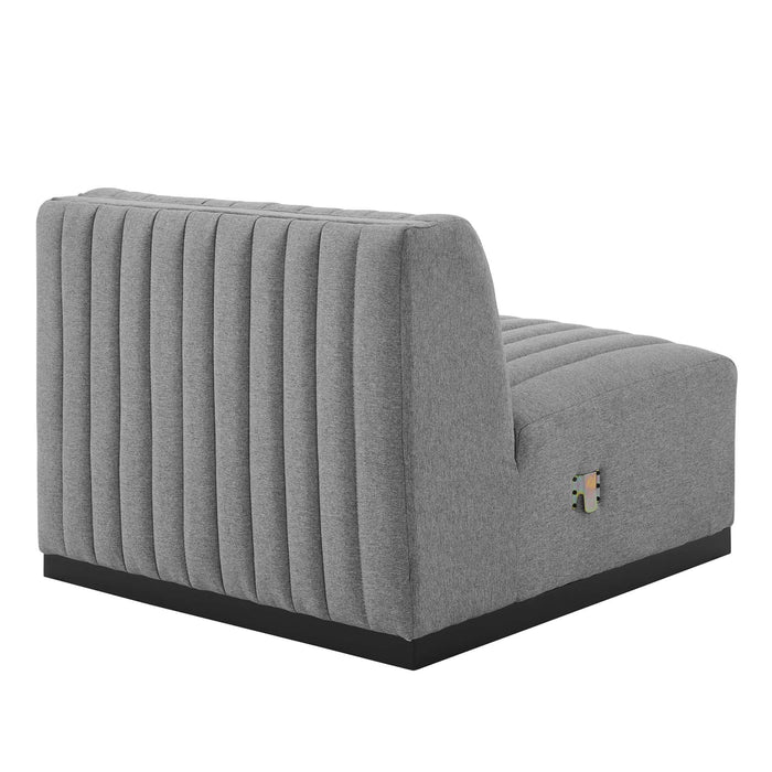 Conjure 4-Piece Channel Tufted Upholstered Fabric Sofa by Modway - top view