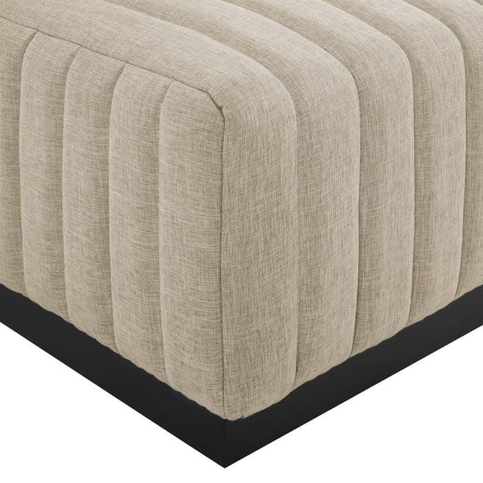 Conjure 6-Piece Channel Tufted Upholstered Fabric Sectional Sofa sectional sofa side view
