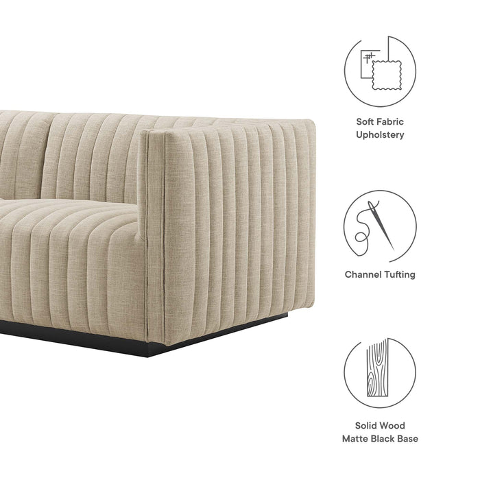 Conjure 6-Piece Channel Tufted Upholstered Fabric Sectional Sofa by Modway - view 20