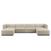 Conjure 6-Piece Channel Tufted Upholstered Fabric Sectional Sofa by Modway - view 30