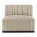 Conjure 6-Piece Channel Tufted Upholstered Fabric Sectional Sofa sectional sofa back view