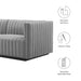 Conjure 6-Piece Channel Tufted Upholstered Fabric Sectional Sofa by Modway - side view