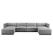 Conjure 6-Piece Channel Tufted Upholstered Fabric Sectional Sofa by Modway - accessory view