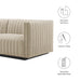 Conjure 5-Piece Channel Tufted Upholstered Fabric Sectional by Modway - side view