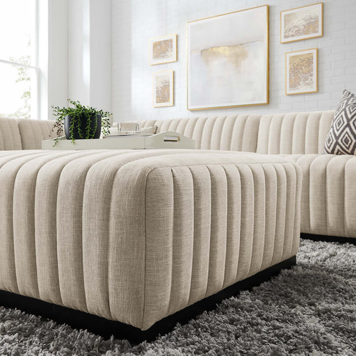 Conjure 5-Piece Channel Tufted Upholstered Fabric Sectional by Modway - front view