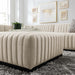 Conjure 5-Piece Channel Tufted Upholstered Fabric Sectional by Modway - front view