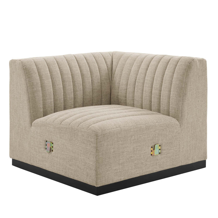 Conjure 5-Piece Channel Tufted Upholstered Fabric Sectional by Modway - specifications diagram