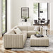 Conjure 5-Piece Channel Tufted Upholstered Fabric Sectional by Modway - front view