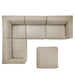Conjure 5-Piece Channel Tufted Upholstered Fabric Sectional by Modway - view 17