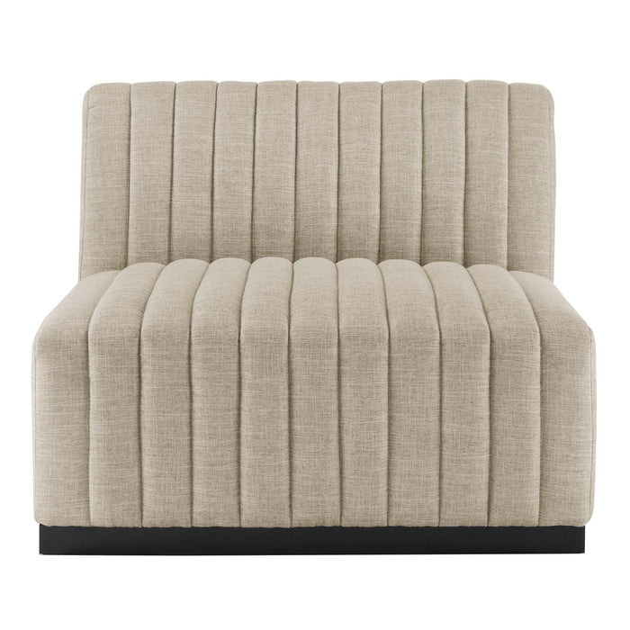Conjure 5-Piece Channel Tufted Upholstered Fabric Sectional by Modway - product label