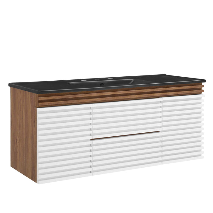 Render 48" Wall-Mount Bathroom Vanity Basin Included