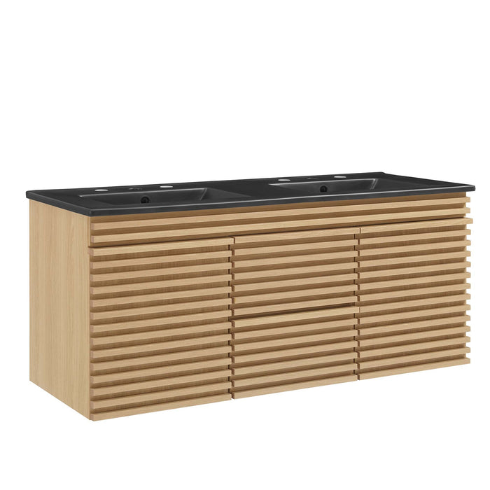 Render 48" Wall-Mount Bathroom Vanity Basin Included