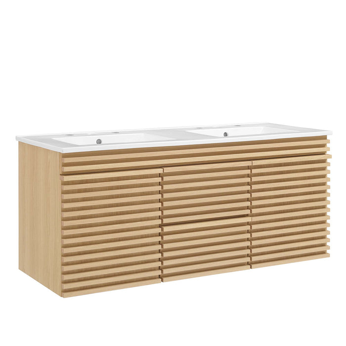 Render 48" Wall-Mount Bathroom Vanity Basin Included