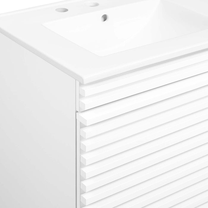 Render 48" Wall-Mount Bathroom Vanity Basin Included