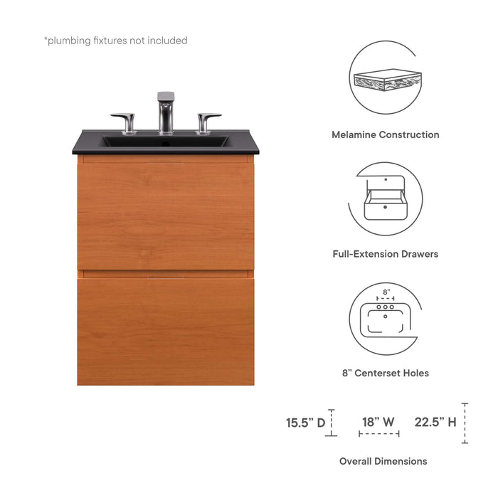 Scenic Wall-Mount Bathroom Vanity Basin Included