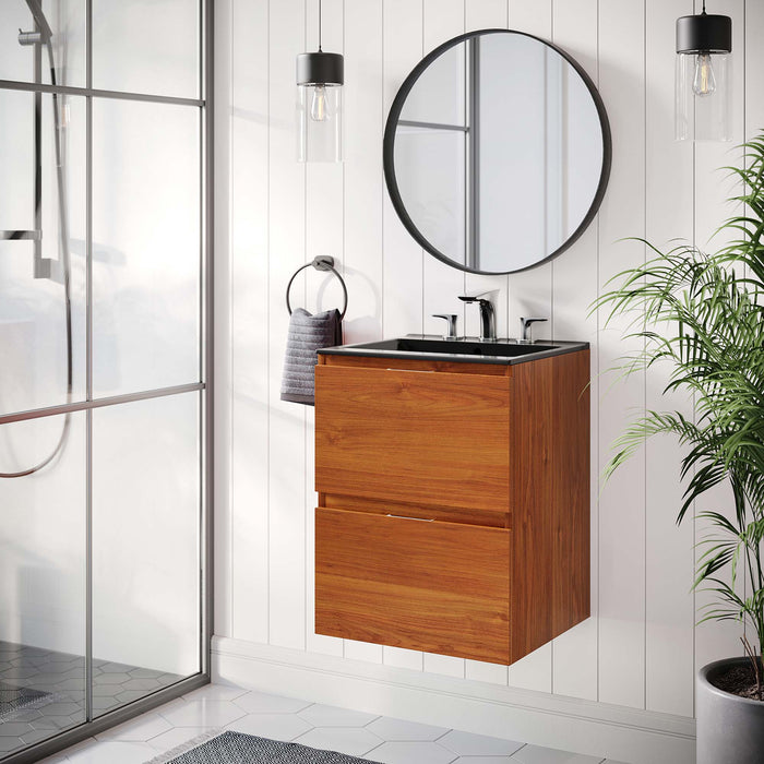 Scenic Wall-Mount Bathroom Vanity Basin Included