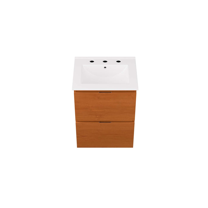 Scenic Wall-Mount Bathroom Vanity Basin Included