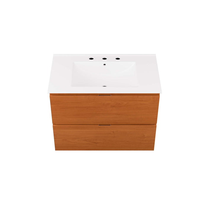 Scenic Wall-Mount Bathroom Vanity Basin Included