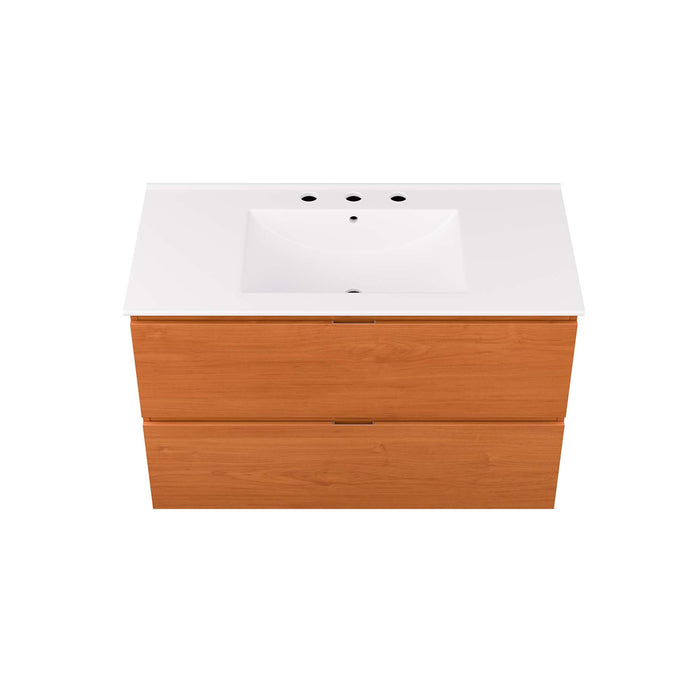 Scenic Wall-Mount Bathroom Vanity Basin Included