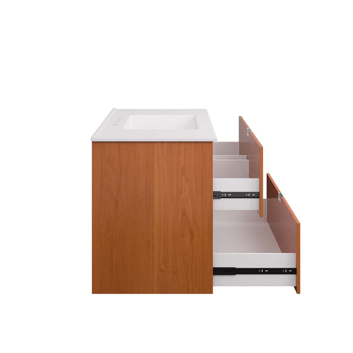 Scenic Wall-Mount Bathroom Vanity Basin Included