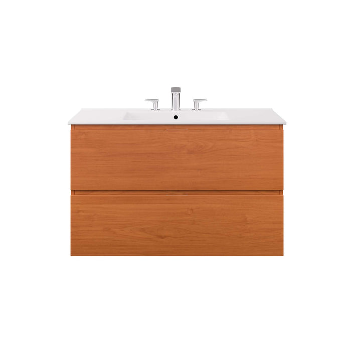 Scenic Wall-Mount Bathroom Vanity Basin Included
