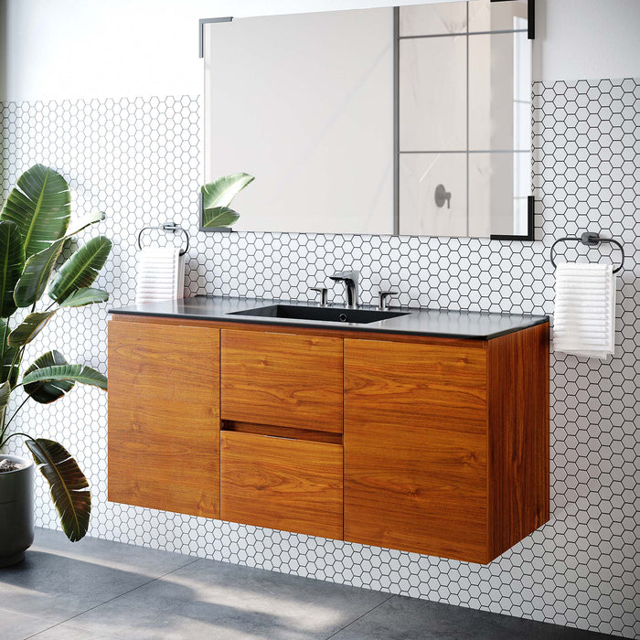Scenic Wall-Mount Bathroom Vanity Basin Included