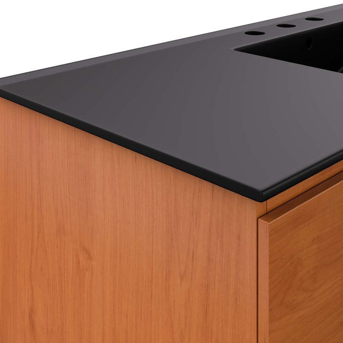 Scenic Wall-Mount Bathroom Vanity Basin Included