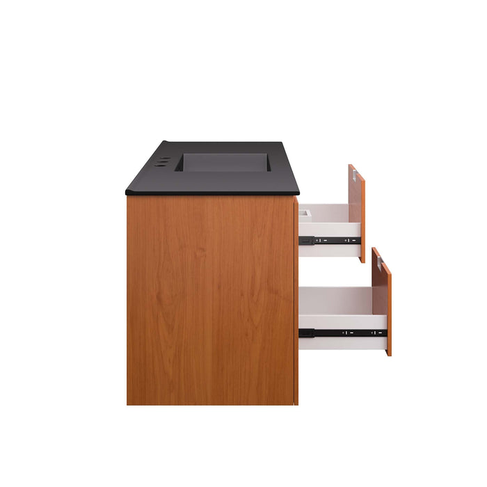 Scenic Wall-Mount Bathroom Vanity Basin Included