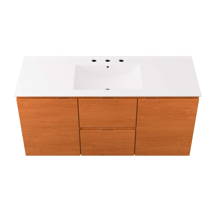Scenic Wall-Mount Bathroom Vanity Basin Included