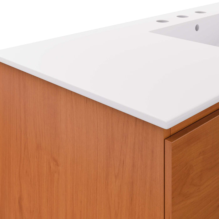 Scenic Wall-Mount Bathroom Vanity Basin Included