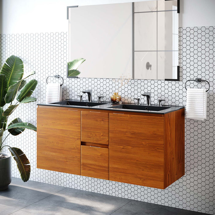 Scenic Wall-Mount Bathroom Vanity Basin Included