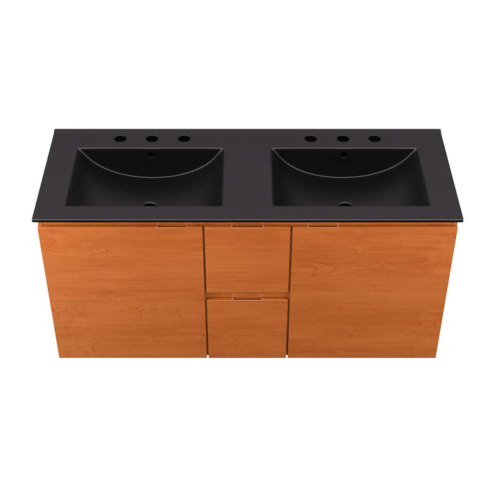 Scenic Wall-Mount Bathroom Vanity Basin Included