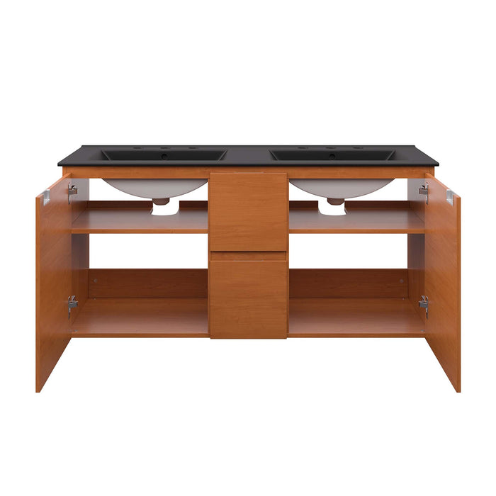 Scenic Wall-Mount Bathroom Vanity Basin Included