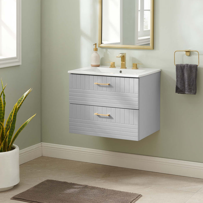 Daybreak Wall-Mount Bathroom Vanity Basin Included