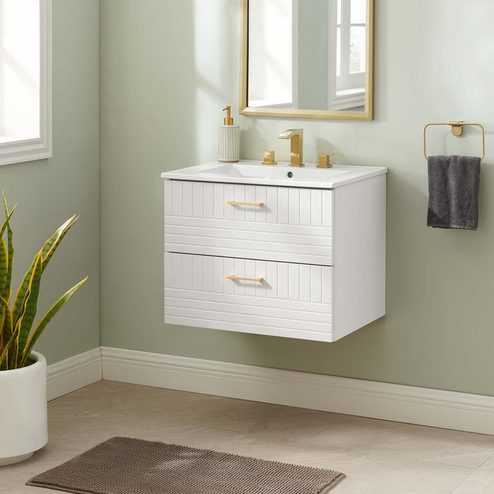 Daybreak Wall-Mount Bathroom Vanity Basin Included